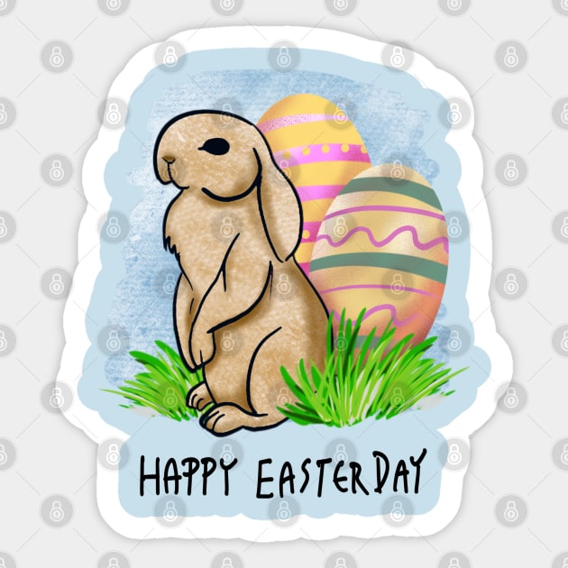 HAPPY Easter Day Sticker by Sabai Art